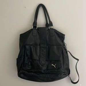 PUMA leather bag with handles and strap!